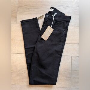 🌶️ NWT Madewell High Rise Skinny Jeans in Deep Black. Size 27 Tall